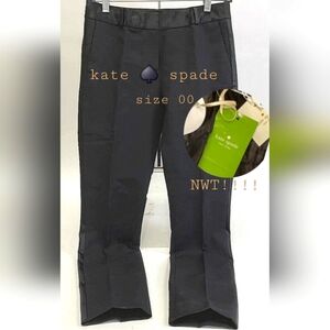 BRAND NEW!! TAGS!Kate Spade ♠️ Jackie Tuxedo Silk Cotton Blend Pant Size 00